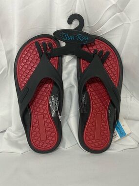 Kids' Red & Black Flip Flop Sandals